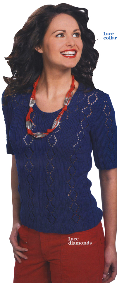 Jubilee in Blue, image courtesy of Lets Knit magazine